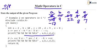 Program Example 2 and Math Operators in C Data Structure Using C