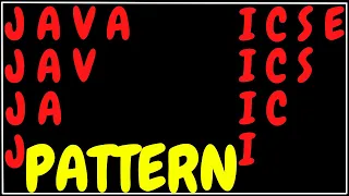 String pattern 2 ICSE X class 10 Semester 2 computer applications Pattern - 2