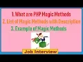 What are PHP Magic Methods List of Magic Methods With Description Example of Magic Methods