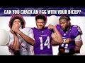 Lamar Jackson Derrick Henry Ja Kobi Lane vs the Crack An Egg With Your Bicep Challenge Ravens