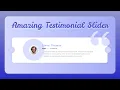 How to Create Testimonial Slider Swiper Testimonial Slider Testimonials Carousel Swiper Slider