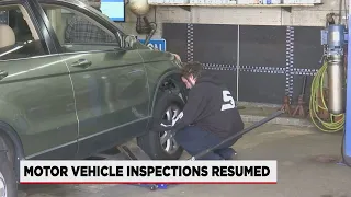 Vehicle inspections resume at most locations others still waiting