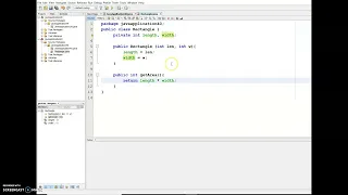 Introduction to creating Rectangle class and demo file
