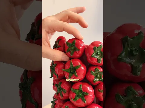 Juntei VÁRIOS TOMATES de Cerâmica Fria pra fazer um VASO!