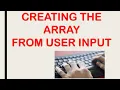 Create an ARRAY from USER INPUT using SCANNER class