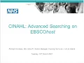 CINAHL Advanced Searching on EBSCOhost
