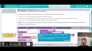 Code org - Event-Driven Programming in App Lab Boolean Expressions and If Statements