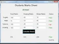 Calculate student marks with fail pass percentage in vb net c marks percentage Calculate marks
