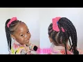 Toddler Hairstyles Simple cornrow updo extensions added at the end