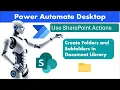 Power Automate Desktop - Create Folder in SharePoint Online Document Library