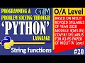 Chapter - 6 String Functions O Level A Level GIITM