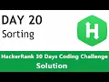 Day 20 - Sorting