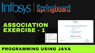 Association Exercise - 1 Programming Using Java Infosys Springboard