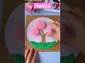 Making tree with clay and paper