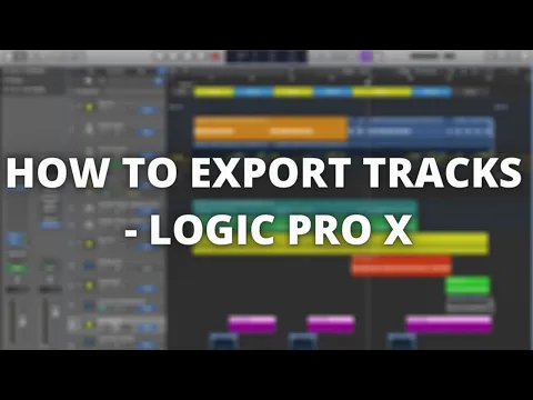 Download MP3 Export All Tracks As Audio Files | Logic Pro X