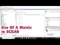 How to find size of a matrix in scilab Scilab command for size of a matrix