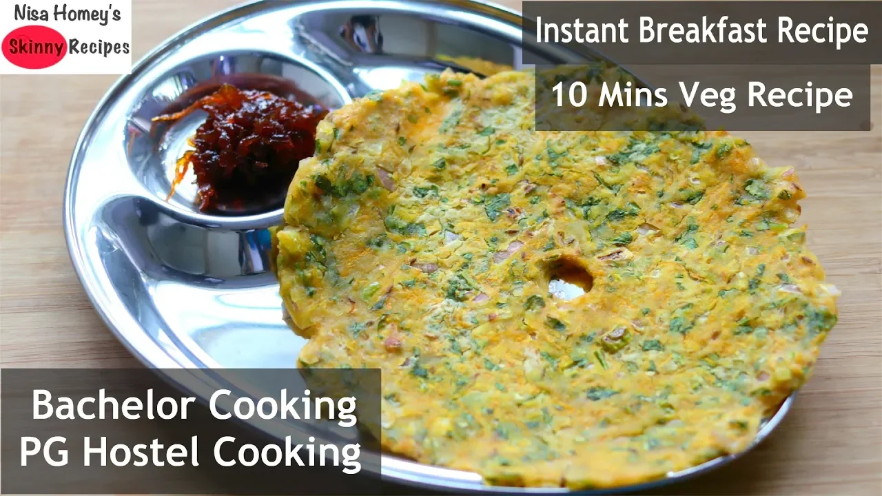 Instant Breakfast Recipes - 10 Mins Bachelor PG Hostel Cooking - Indian Breakfast Ideas - Akki Roti