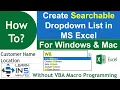 How to Create Searchable Dropdown List in Microsoft Excel Learn in 5 Minutes