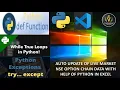 Fetch live option chain from new nse website with python in excel functions while true try except