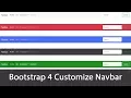 Customize Navbar Bootstrap 4 tutorial 2018