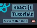 React js Tutorials - Event Handling