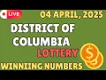 District of Columbia Midday Lottery Results For - 04 Apr 2025