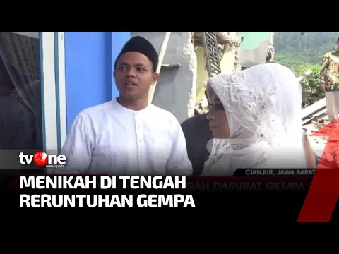 Kisah Sejoli Menikah di Tengah Darurat Gempa Cianjur