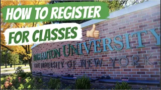 How To Register For Classes Binghamton University