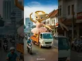Evolution of a giant monkey dancing ballet on a cliff edge into a Ballerina Cappuccina on a truck