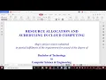 Major project Intern DIND batch 41 17-21 Resource allocation and scheduling using cloud computing