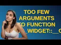 Wordpress Too few arguments to function WP - Widget