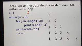 Nested loop structures in python Part 4 Chapter 6 Control Structures tamil A Jaya Mabel Rani