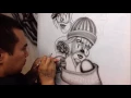 Chicano art how to airbrush 2 gangsta cholas clowns