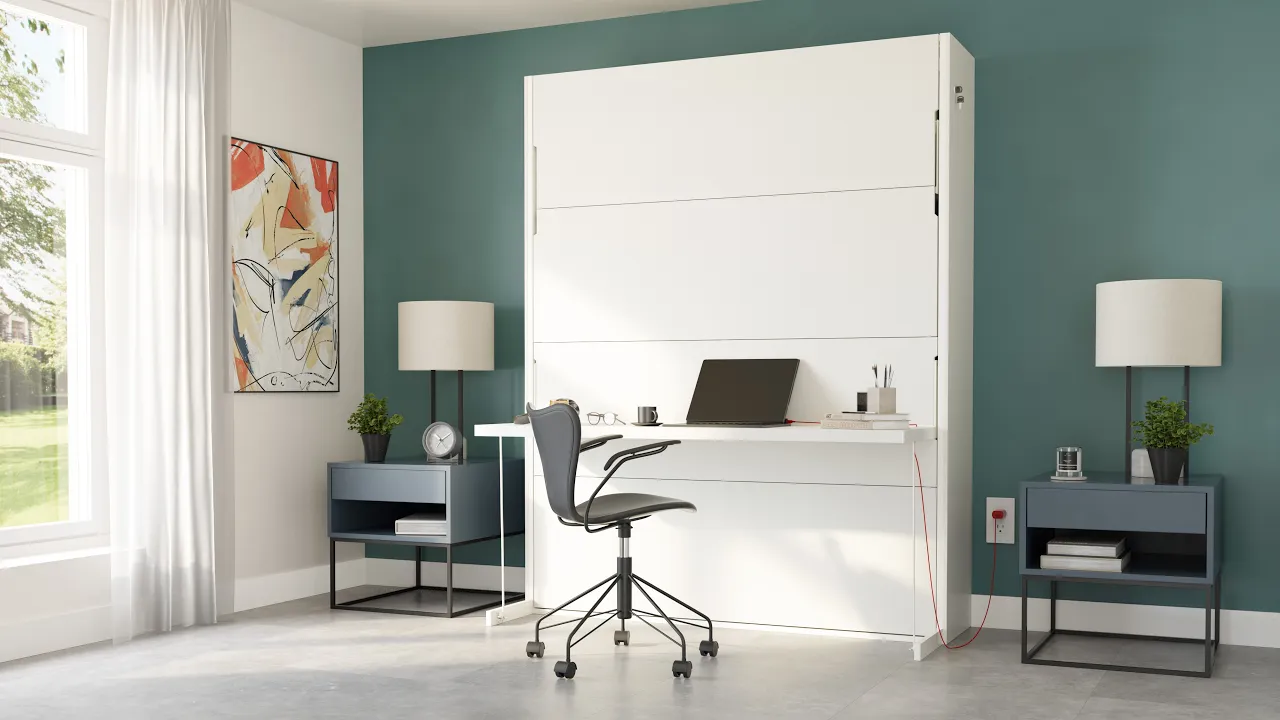 Adara Queen Murphy Bed with Desk