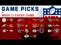 Week 11 Game Picks Score Predictions for EVERY GAME