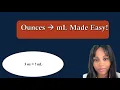 How To Convert Ounces oz to Milliliters mL 2 Easy Methods Pharmacy Calculations