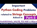 Python Coding Problems for upcoming Placements Python String related Coding Problems Part-3