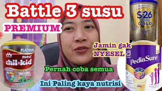 Download PERBANDINGAN 3 SUFOR PREMIUM. BATTLE PEDIASURE TRIPLESURE VS S26 PROCSL GOLD VS CHIL KID PLATINUM MP3