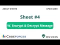 Problem W - Encrypt Decrypt Message Assiut Sheet 4 C