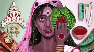 Traditional INDIAN Bride Makeup Animation // HOMELESS woman BRIDAL Makeover //