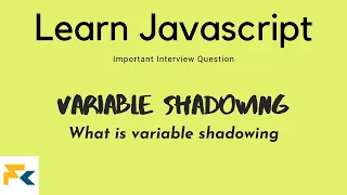 What is variable shadowing in Javascript Learn Javascript