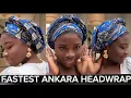 FASTEST ANKARA TURBAN HEADWRAP SCARF HEADSCARF TUTORIAL