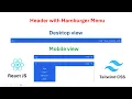 Build a Responsive Header with Hamburger Menu in React js Tailwind CSS