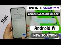 Infinix Smart 9 Frp Bypass Android 14 X6532 without computer 100 work Google account unlock