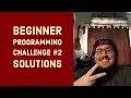 Beginner Java - Challenge 2 Solutions