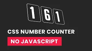 Pure CSS Number Counter CSS Countdown animation No JavaScript