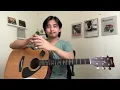Coffee - beabadoobee (Guitar Tutorial) No Capo! Easy Chords For Beginner!