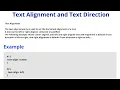 css text align CSS Text Align Property css text direction css text direction Property