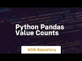 python pandas value counts