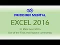 31 ENG Excel 2016 Use of the Find and Replace commands